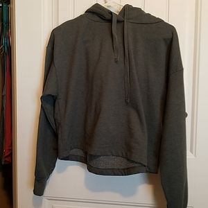 Cropped long sleeve hoodie